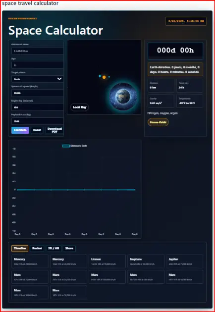 Space Travel Calculator